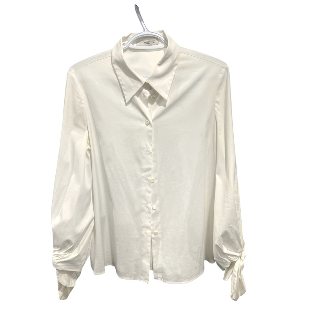 Prada White Button-Down Shirt - Size 8 - 2nd Hand like New
